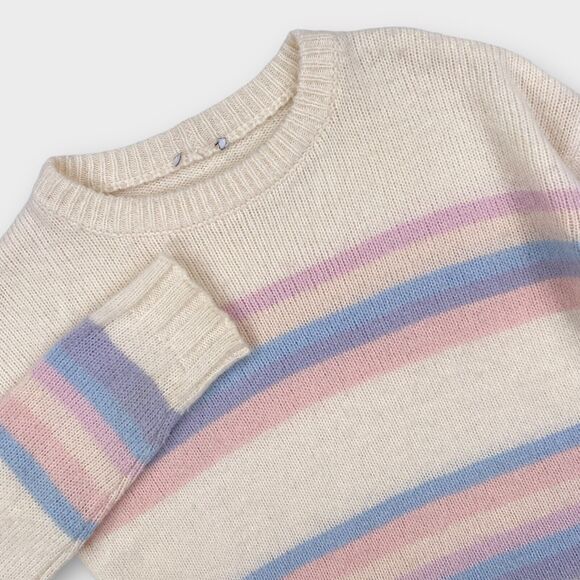 $188 Rails Sweater Womens X-Small Lani Sunset Striped Wool Alpaca Cream Colorful - Picture 3 of 14